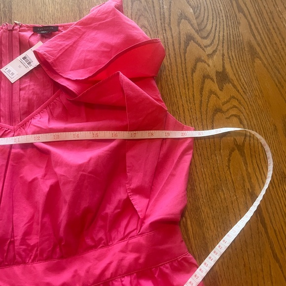 LAST CALL NWT Ann Taylor Barbie Pink Flutter Sleeve Maxi Dress Size 10 - Picture 6 of 11